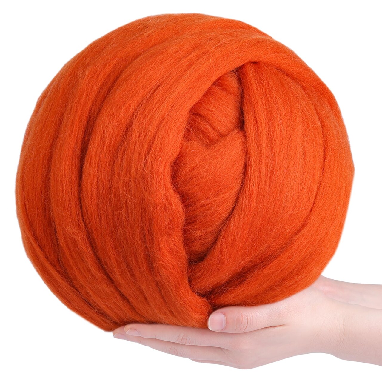 Wool Roving Bulk - 8.82oz Super Wool Chunky Yarn, Wool Roving Top for Needle Felting, Soft Felting Wool Supplies for Hand Spinning, Felting, Blending, Weaving and DIY Craft